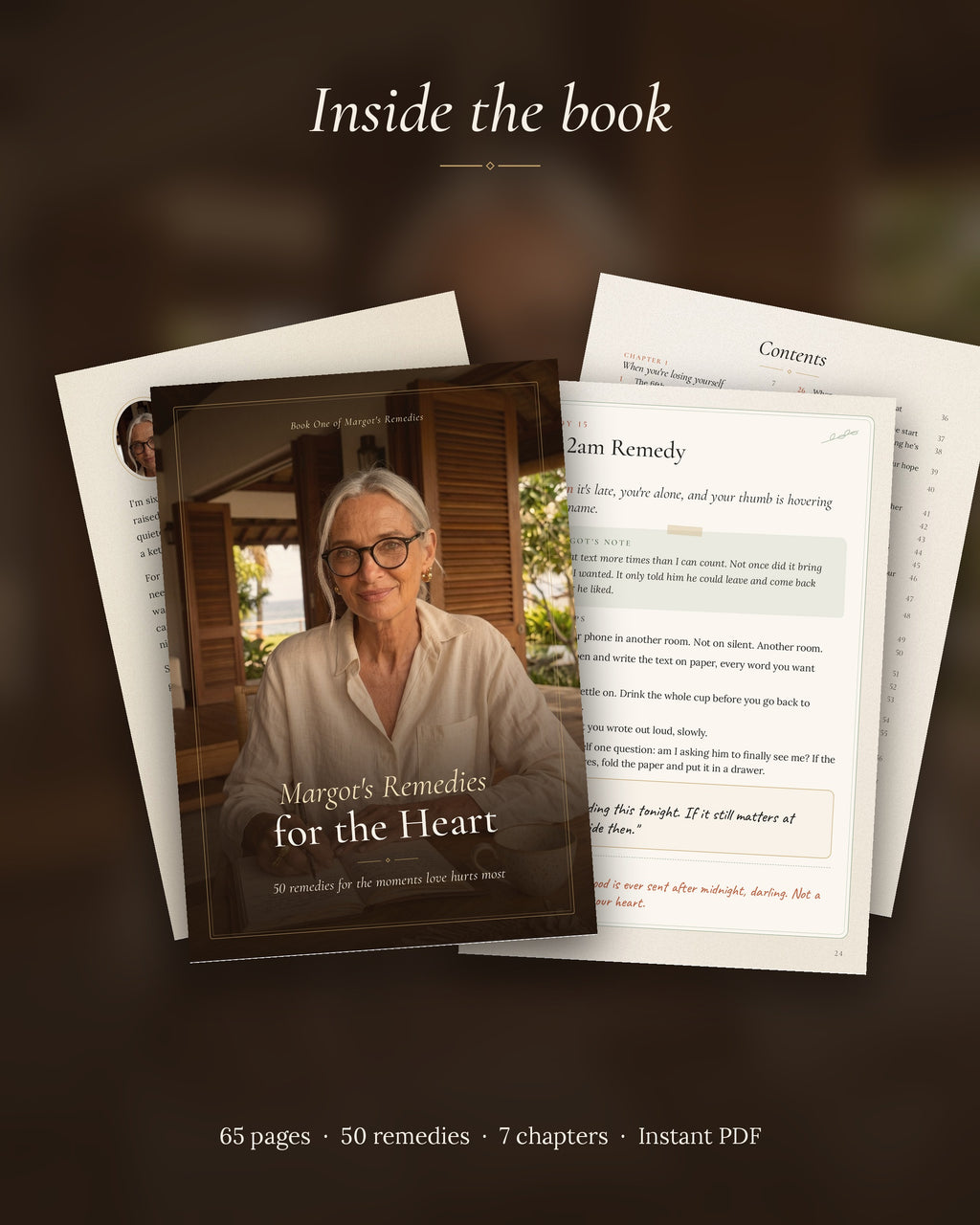 Pages inside the ebook: cover, welcome letter, contents and The 2am Remedy